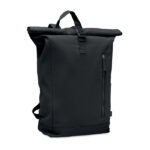 Rolltop-Rucksack 390 g/m² Schwarz als Werbeartikel mit Logodruck