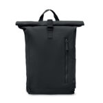 Rolltop-Rucksack 390 g/m² Schwarz, Rückansicht