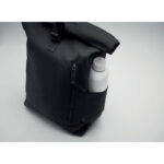 Rolltop-Rucksack 390 g/m² Schwarz, Detailaufnahme des Materials