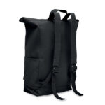 Rolltop-Rucksack 390 g/m² Schwarz von oben