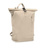 Rolltop-Rucksack 390 g/m² Braun als Werbeartikel mit Logodruck