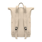 Rolltop-Rucksack 390 g/m² Braun, Seitenansicht