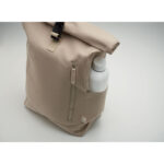Rolltop-Rucksack 390 g/m² Braun, Detailaufnahme des Materials