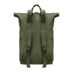 Rolltop-Rucksack 390 g/m² Gruen, Seitenansicht