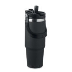 Doppelwandiger Becher 850 ml Schwarz als Werbeartikel mit Logodruck