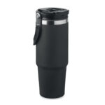 Doppelwandiger Becher 850 ml Schwarz, Seitenansicht