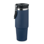 Doppelwandiger Becher 850 ml Blau, Seitenansicht