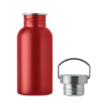 Einwandige Trinkflasche 500 ml Rot, Seitenansicht