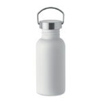 Einwandige Trinkflasche 500 ml Weiß als Werbeartikel mit Logodruck