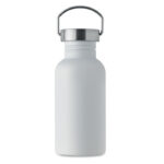 Einwandige Trinkflasche 500 ml Weiß, Rückansicht
