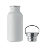 Einwandige Trinkflasche 500 ml Weiß, Seitenansicht