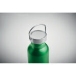 Einwandige Trinkflasche 500 ml Gruen, Detailaufnahme des Materials