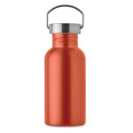 Einwandige Trinkflasche 500 ml Orange, Rückansicht