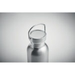 Einwandige Trinkflasche 500 ml Silber, Detailaufnahme des Materials