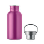 Einwandige Trinkflasche 500 ml Rosa, Seitenansicht