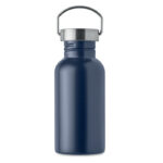 Einwandige Trinkflasche 500 ml Blau, Rückansicht