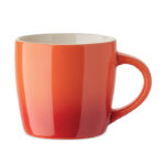 Keramikbecher 300 ml Orange als Werbeartikel mit Logodruck