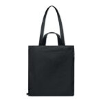 Einkaufstasche Polycotton Schwarz, Rückansicht