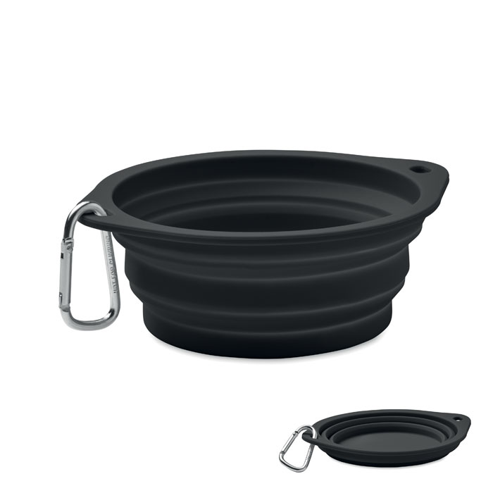 Faltbarer Napf 350 ml Schwarz Faltbarer Napf 350 ml Schwarz als Werbeartikel mit Logodruck
