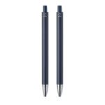 Schreibset recyceltes Alu Blau von oben