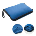Reisedecke Flanell 220g/m² Blau als Werbeartikel mit Logodruck