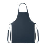 Küchenschürze recy. Baumwolle Blau von oben