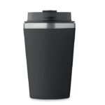 Doppelwandiger Becher 350 ml Schwarz, Seitenansicht