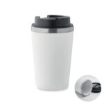 Doppelwandiger Becher 350 ml Weiß als Werbeartikel mit Logodruck