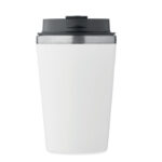 Doppelwandiger Becher 350 ml Weiß, Seitenansicht