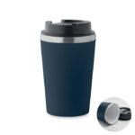 Doppelwandiger Becher 350 ml Blau als Werbeartikel mit Logodruck