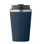 Doppelwandiger Becher 350 ml Blau, Seitenansicht