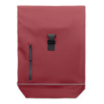 15" Rolltop-Laptop-Rucksack Rot, geöffnet dargestellt