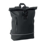 15" Rolltop-Laptop-Rucksack Schwarz als Werbeartikel mit Logodruck
