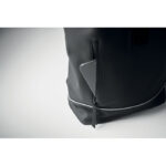 15" Rolltop-Laptop-Rucksack Schwarz, Detailaufnahme des Materials