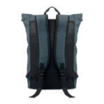15" Rolltop-Laptop-Rucksack Blau, Rückansicht