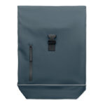 15" Rolltop-Laptop-Rucksack Blau, geöffnet dargestellt