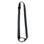 Lanyard mit Getränkehalter Schwarz, geöffnet dargestellt