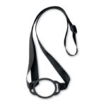 Lanyard mit Getränkehalter Schwarz von oben