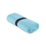 Sport-/Strandtuch Mikrofaser Blau, Rückansicht