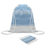 Strandtuch-Set Blau als Werbeartikel mit Logodruck