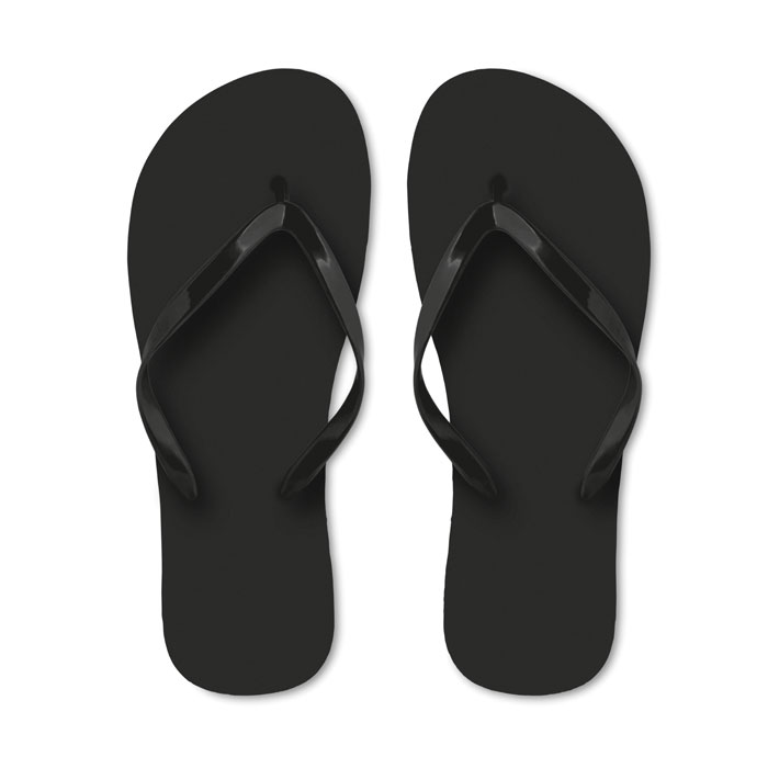 Zehensandalen M Schwarz Zehensandalen M Schwarz als Werbeartikel mit Logodruck