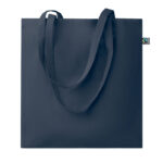 Einkaufstasche Fairtrade 180g Blau als Werbeartikel mit Logodruck