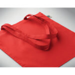 Einkaufstasche Fairtrade 180g Rot, Detailaufnahme des Materials