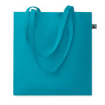 Einkaufstasche Fairtrade 180g Blau als Werbeartikel mit Logodruck