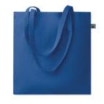 Einkaufstasche Fairtrade 180g Blau als Werbeartikel mit Logodruck