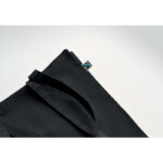 Einkaufstasche Fairtrade 180g Schwarz, geöffnet dargestellt
