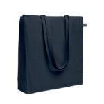 Einkaufstasche Fairtrade 180g Blau als Werbeartikel mit Logodruck