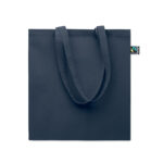 Einkaufstasche Fairtrade 180g Blau, Rückansicht