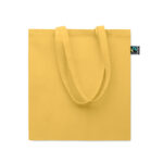 Einkaufstasche Fairtrade 180g Gelb, Rückansicht