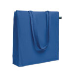 Einkaufstasche Fairtrade 180g Blau als Werbeartikel mit Logodruck